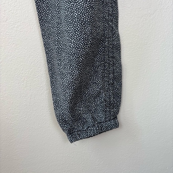 Anthropologie Orana Printed Joggers Pants Sz Small Boho Black White Elastic Tie - Picture 7 of 10